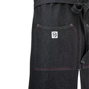 Zephyr Bib Apron Black Denim Mercer Metro Edge