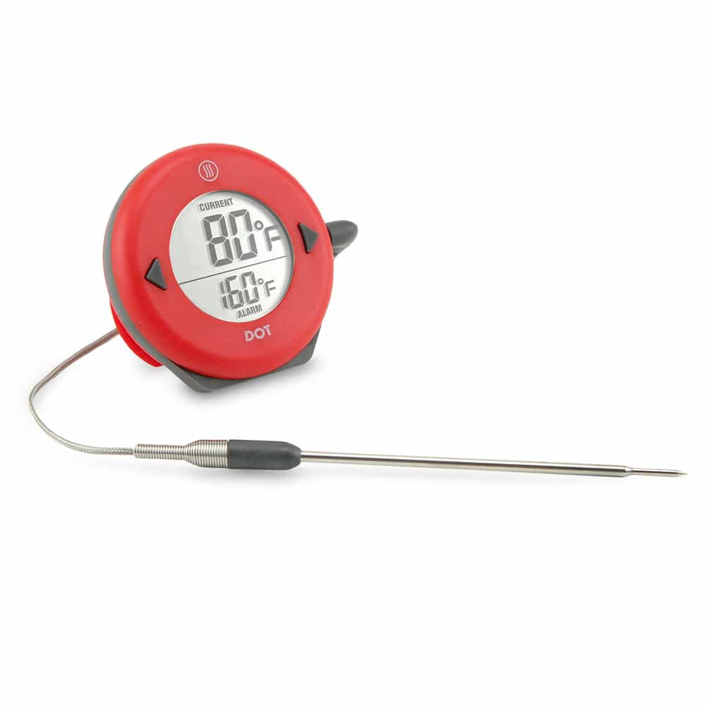 Dot Simple Alarm Thermometer Red