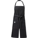 Zephyr Bib Apron Black Denim Mercer Metro Edge