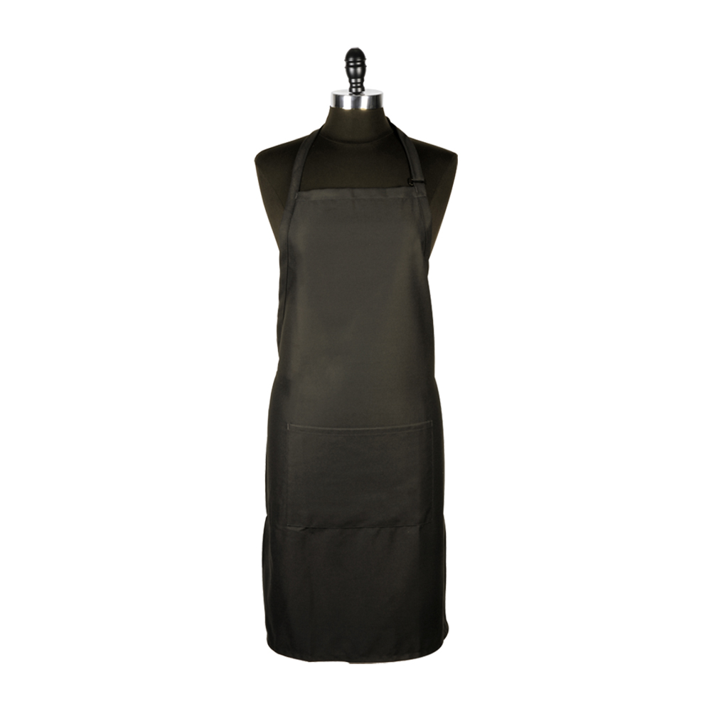 Bib Apron With Pocket Black