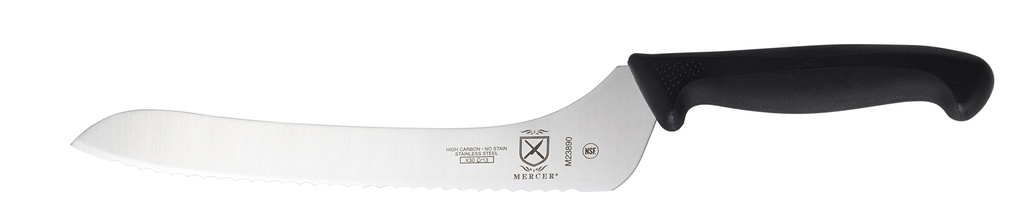 Bread Knife 9" Wavy Edge Offset Black