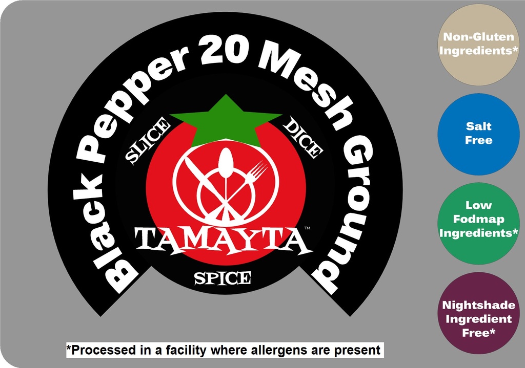 Black Pepper 20 Mesh Ground 1/2 Cup Jar
