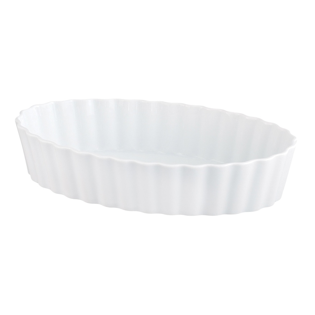 Oval Brulee/Quiche Porcelain 5" X 1"