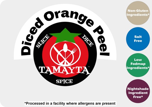 [01703] Orange Peel Diced 1/2 Cup Jar