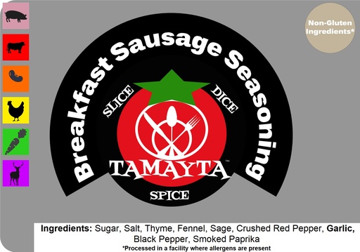 [01834] Breakfast Sausage Seasoning 1/2 Cup Jar
