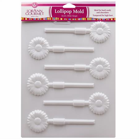 [01935] Daisy Hard Candy Lollipop Mold Sheet