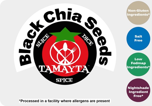 [02414] Chia Seeds, Black 1/2 Cup Jar