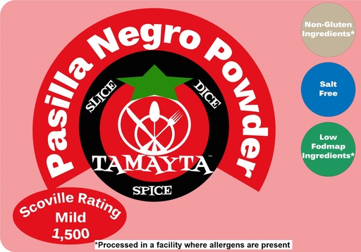 [02430] Pasilla Negro Chile Pepper Powder 1/2 Cup Jar
