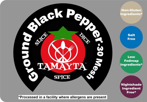 [02455] Black Pepper 30 Mesh Ground 1/2 Cup Jar