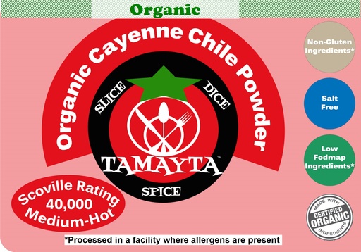 [02645] Cayenne Pepper Powder Organic 1/2 Cup Jar