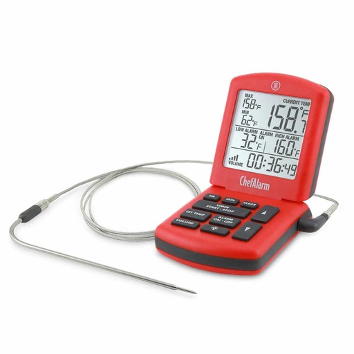 [02714] Chefalarm Cooking Thermometer and Alarm Red