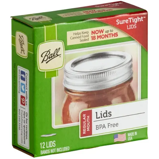 [04790] Canning Lids Regular Ball 12 Pack 70mm Silver