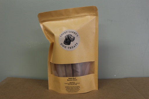 [05184] Apple Beef Biscotti Chews Lucky Larry's 