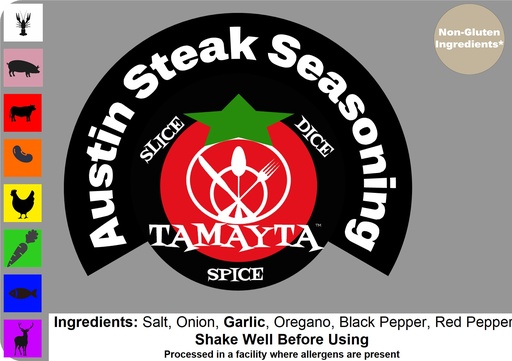 [01241] Austin Steak Seasoning 1/2 Cup Jar