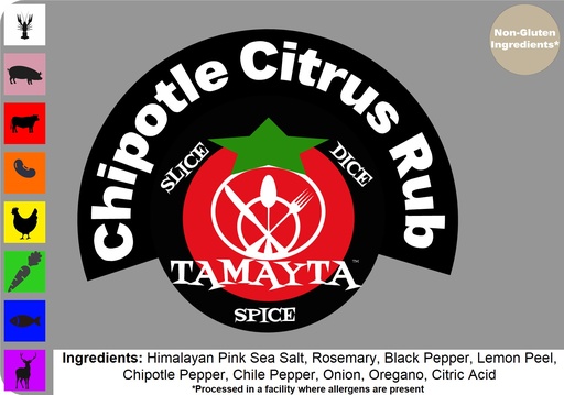 [01264] Chipotle Citrus Rub 1/2 Cup Jar