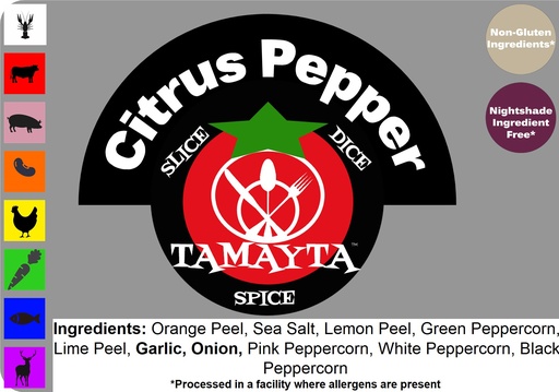 [04986] Citrus Pepper 1/2 Cup Jar