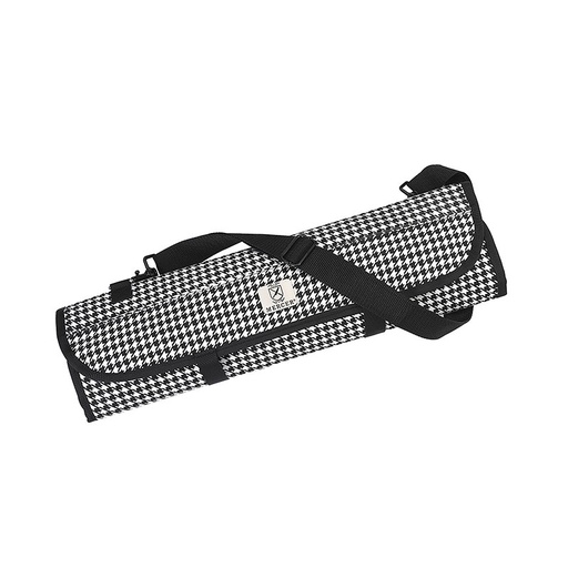 [02088] 7 Pocket Knife Roll Hounds Tooth