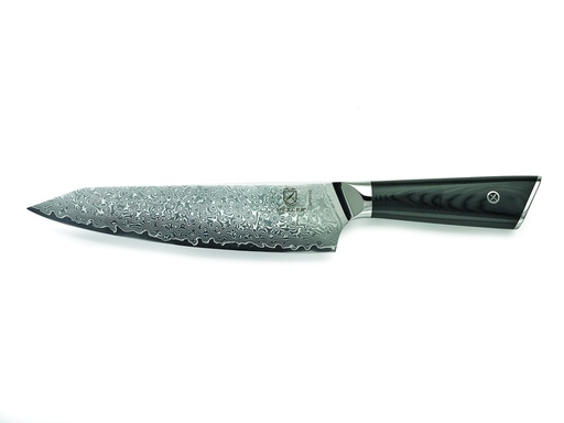 [02534] Chef's Knife 8" Damascus G10 Handle