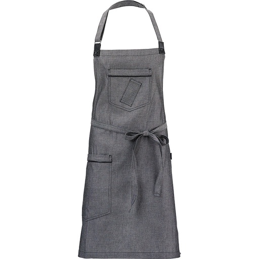 [02608] Flannery Bib Apron Black Mercer Metro Edge