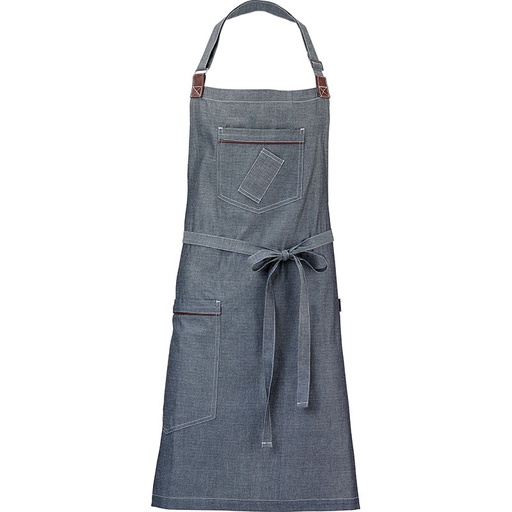 [02617] Flannery Bib Apron Mercer Indigo Mercer Metro Edge
