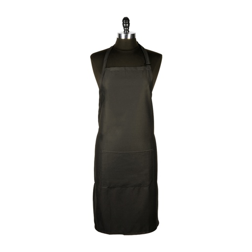[04961] Bib Apron With Pocket Black