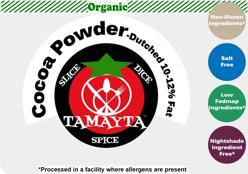 [01368] Cocoa Powder, Organic Dutched 10-12% 1/2 Cup Jar
