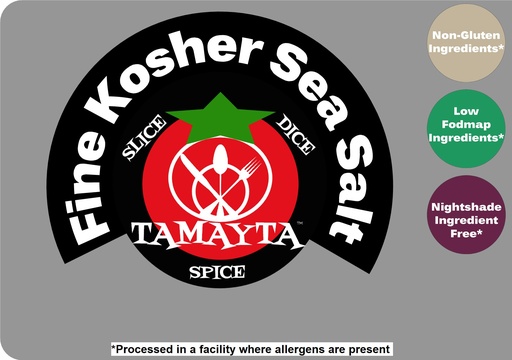 [01028] Fine Kosher Sea Salt 1/2 Cup Jar