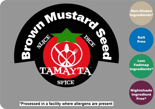 [02549] Mustard Seeds, Brown 1/2 Cup Jar