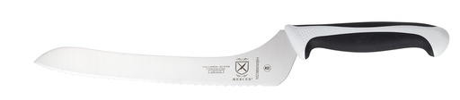 [00436] Bread Knife 9" Wavy Edge Offset White