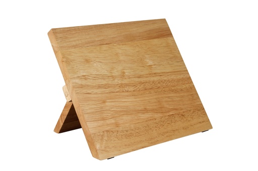 [00461] Magnetic Knife Board Easel 9-1/2" X 8-5/8" X 3/4" Rubberwood