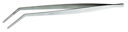 [00490] Curved Tip Plating Tongs Precision 11-3/4"