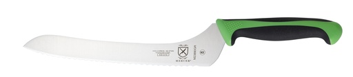 [00550] Bread Knife 9" Offset Mercer Millennia Green
