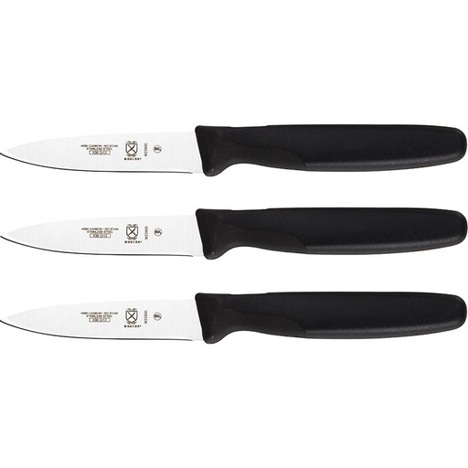 [00555] Paring Knives Slim 3-Pack 3" Black