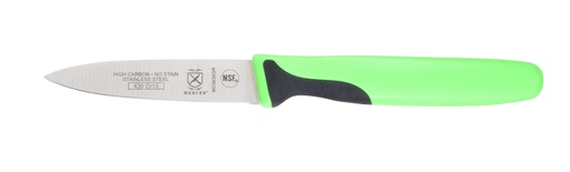 [00560] Paring Knife Slim Millennia 3" Green Bulk