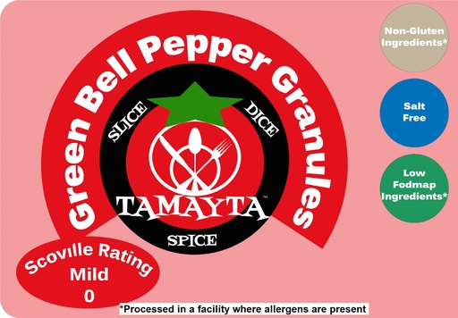 [00774] Bell Pepper Granules Green 1/2 Cup Jar