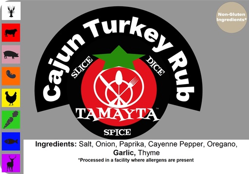 [00852] Cajun Turkey Rub 1/2 Cup Jar