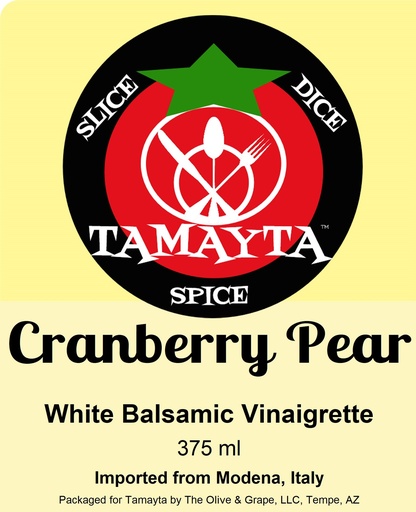 [00973] Cranberry Pear White Balsamic Vinegar 375 ml