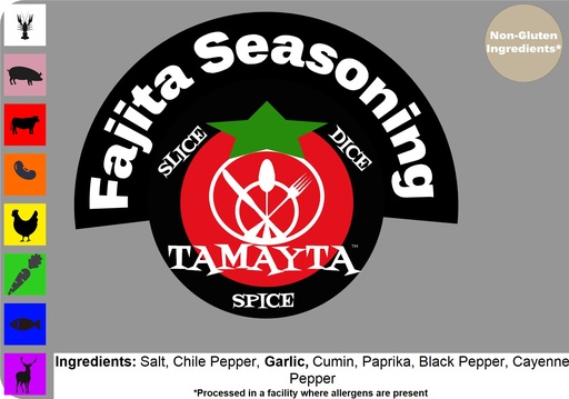 [01029] Fajita Seasoning 1/2 Cup Jar
