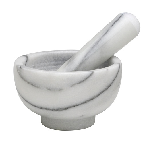 [01285] Mortar & Pestle Marble 4" X 2.5" X 1.75"
