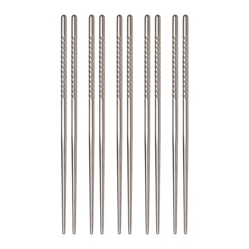 [02464] Chopsticks Stainless Steel 5 Pair