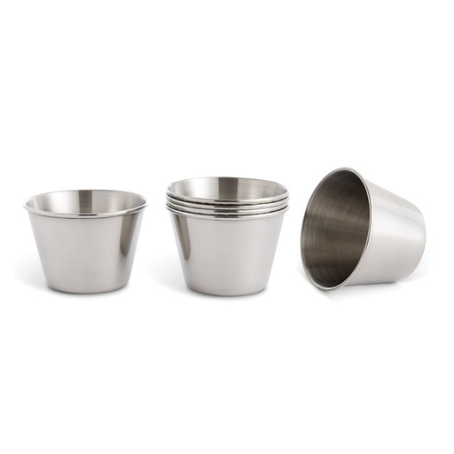 [02570] Seafood Cups 2.5 Oz Stainless Steel Set of 6