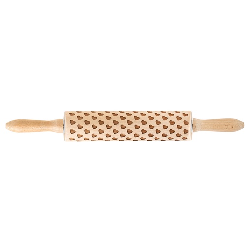 [02754] Heart Design Rolling Pin